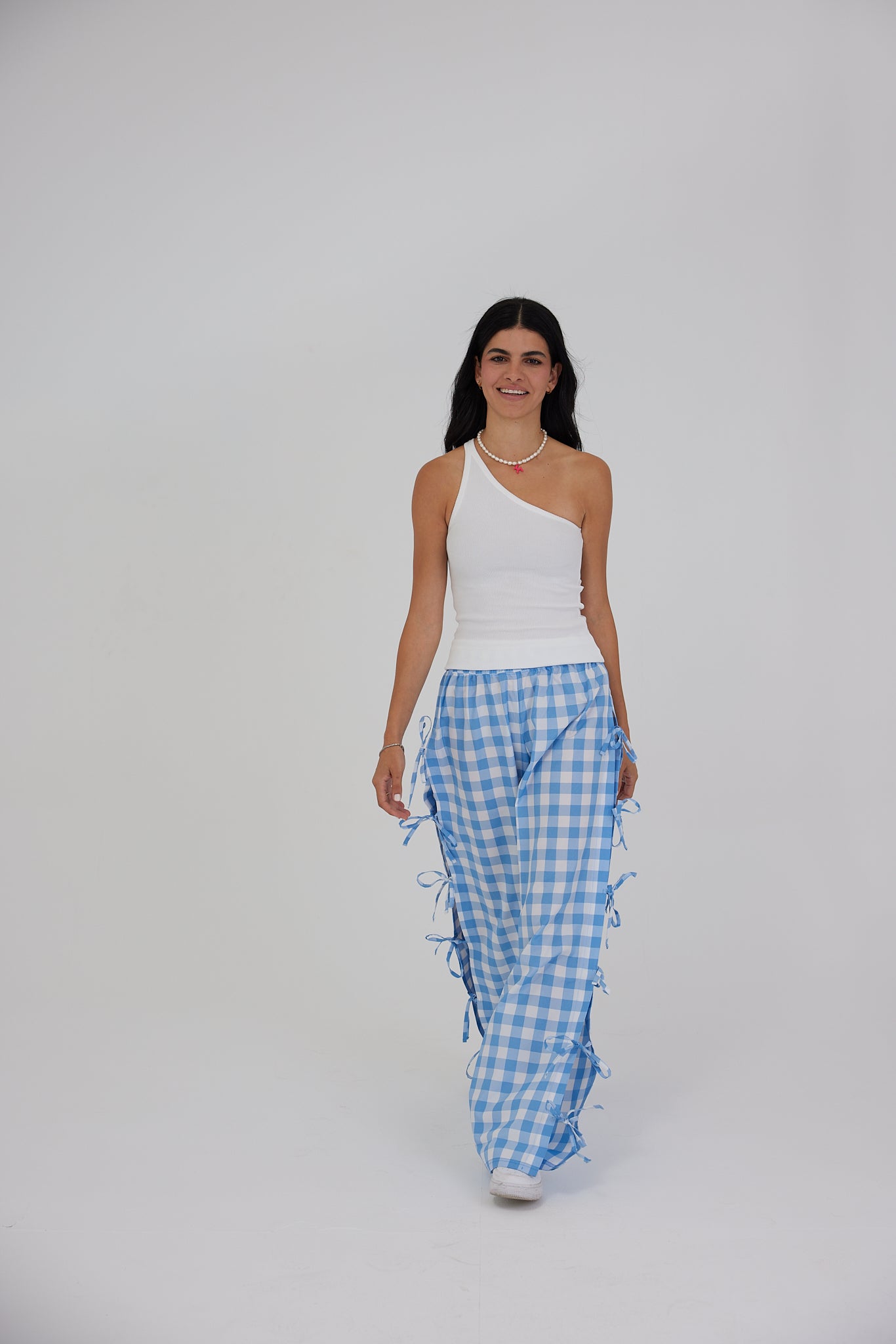 WHITE ONE SHOULDER TANK