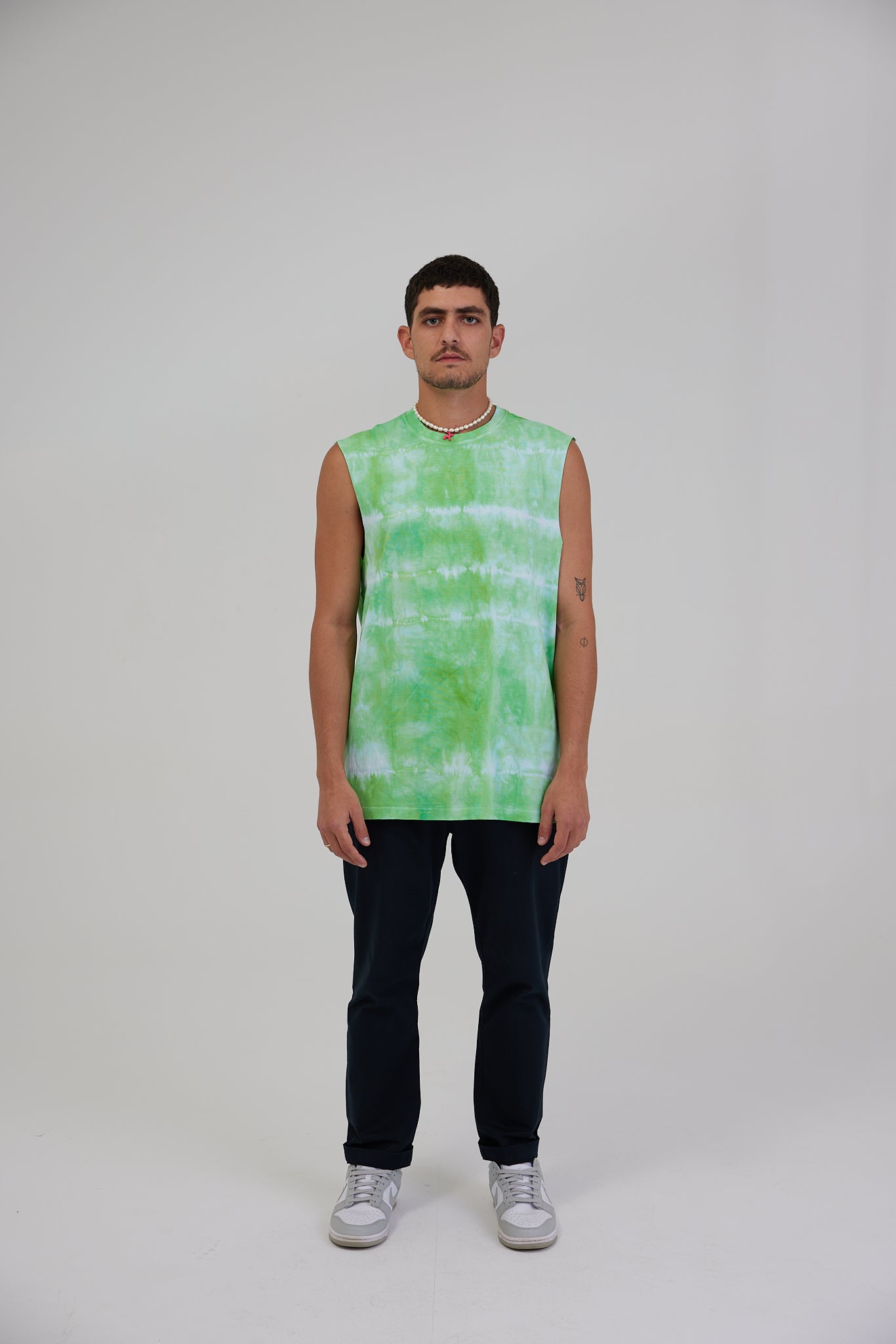 GREEN TIE-DYE TANK