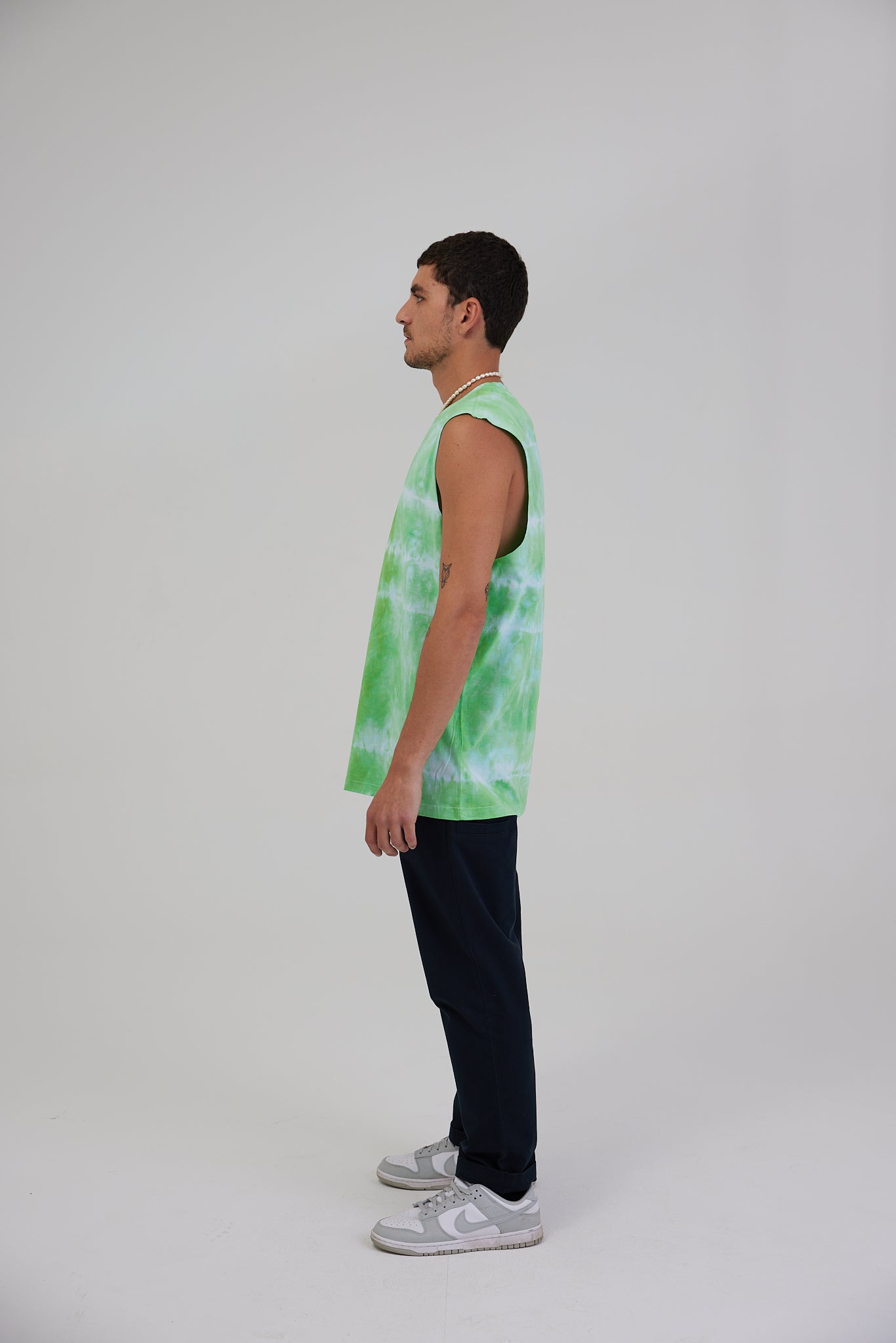 GREEN TIE-DYE TANK