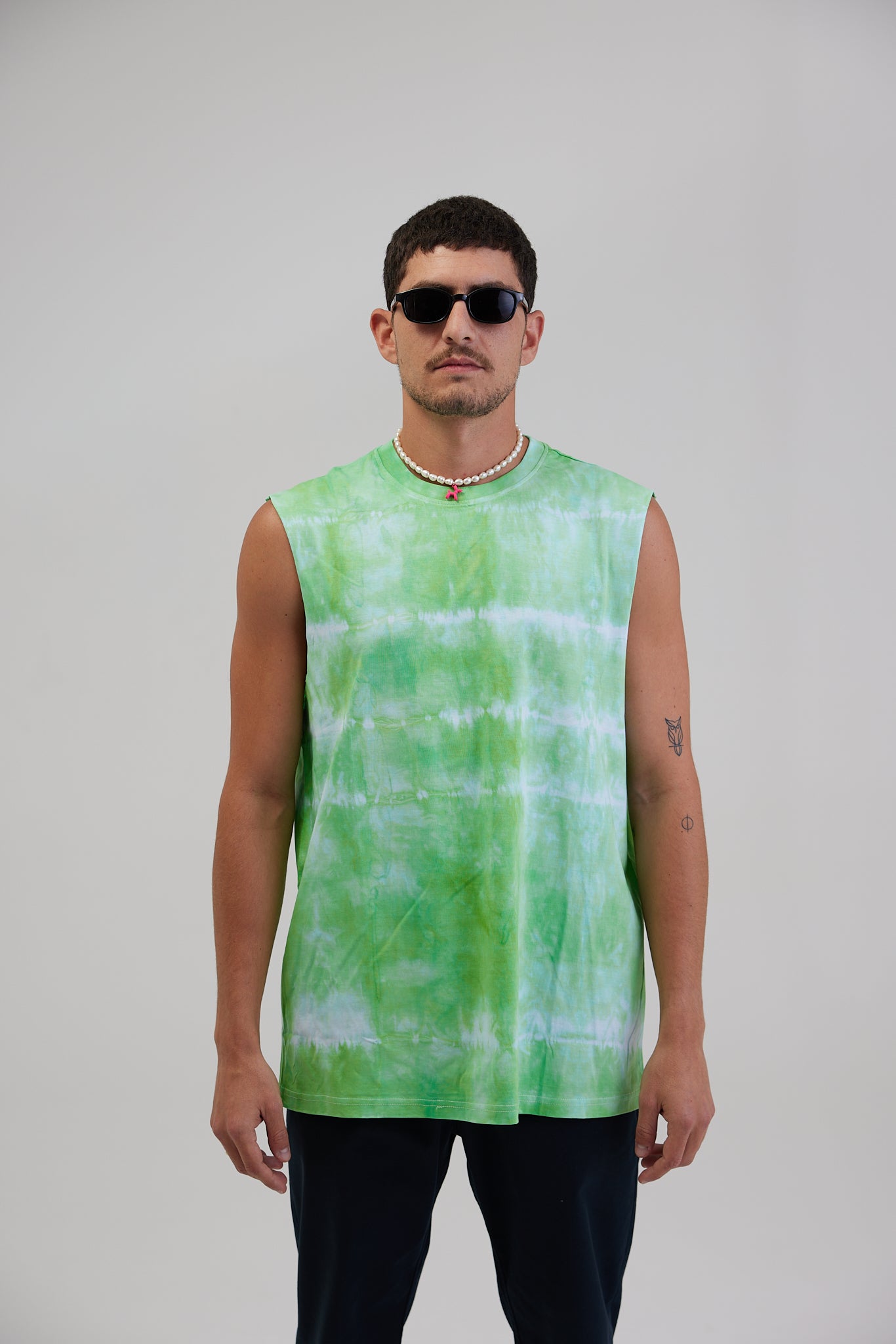 GREEN TIE-DYE TANK