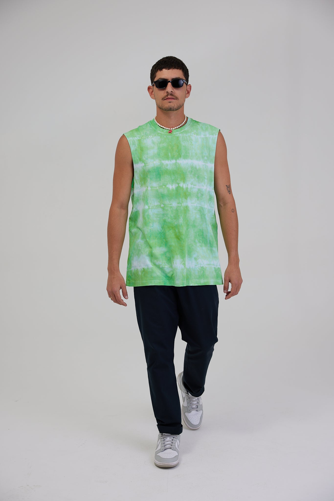 GREEN TIE-DYE TANK