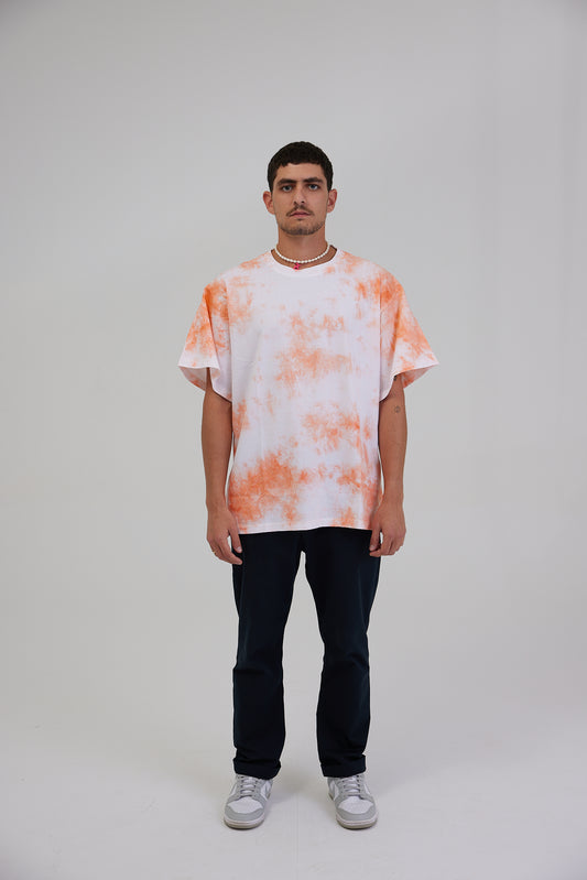 ORANGE TIE-DYE T-SHIRT