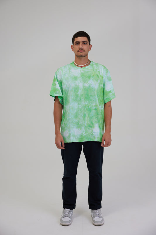 GREEN TIE-DYE T-SHIRT