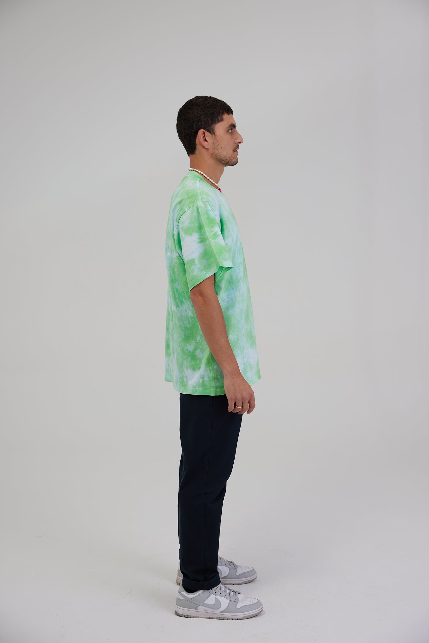 GREEN TIE-DYE T-SHIRT