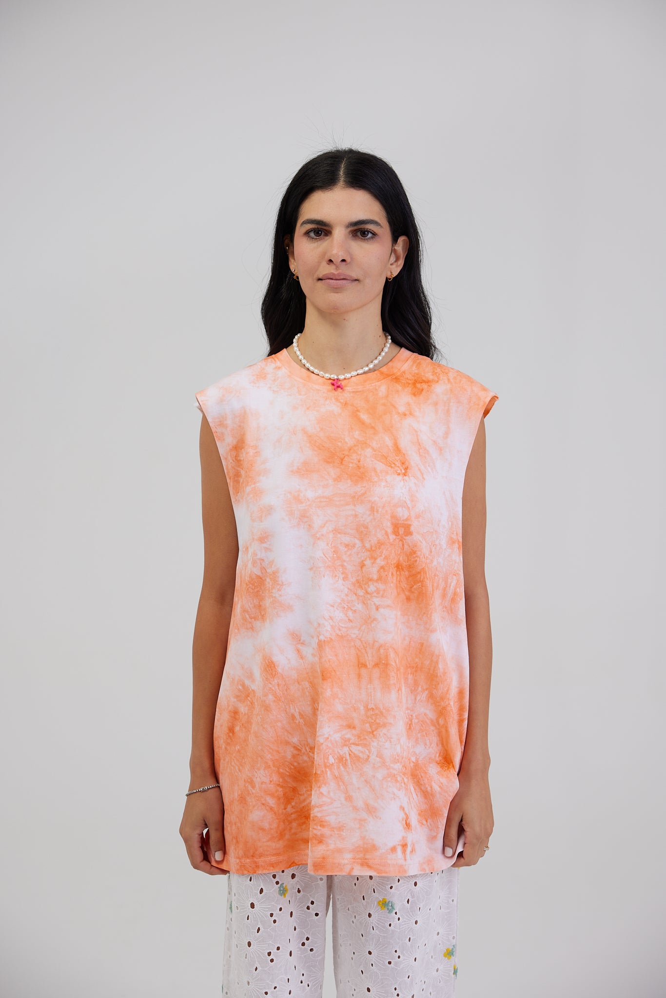 ORANGE TIE-DYE TANK