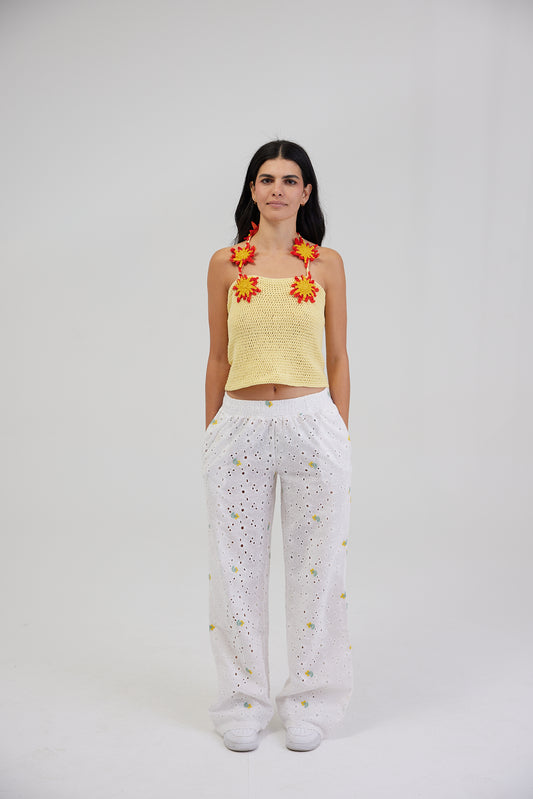 HERE COMES THE SUN CROCHET TOP